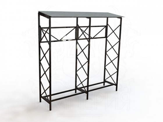 Дровник "Мангальный" 2 метра с покрытием из сотового поликарбоната толщиной 6 мм (бесцветный)