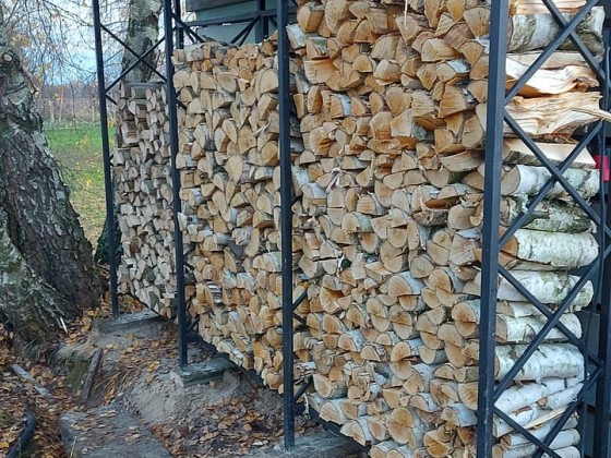 Дровник "Мангальный" 3 метра с покрытием из сотового поликарбоната толщиной 6 мм (бесцветный)