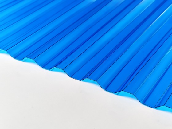 Профилированный поликарбонат Borrex толщина 0,8 мм, синий