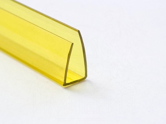 Профиль торцевой П10, желтый
