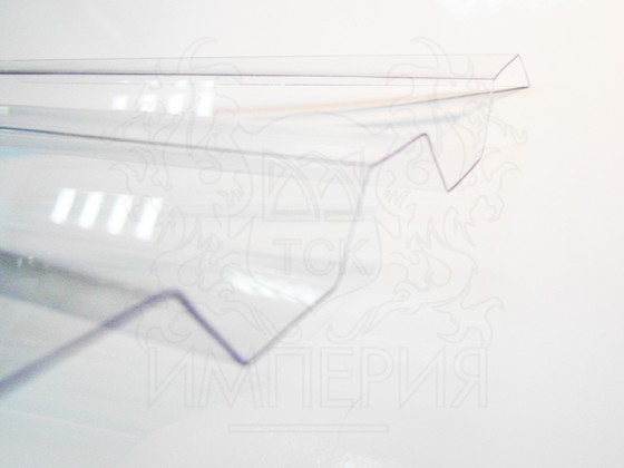 Профилированный поликарбонат Borrex толщина 0,8 мм, прозрачный