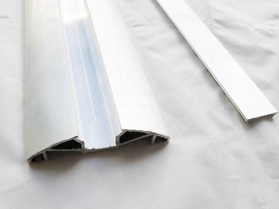 Прижимная планка скрытого монтажа алюминиевая AL Imper с анодированным покрытием (верхняя) 80 мм (PV.80.d)